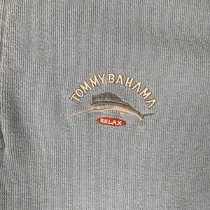 Tommy Bahama Mens Relaxed Fit Crew Neck Sweatshirt Blue XL 100% Cotton *See Pics